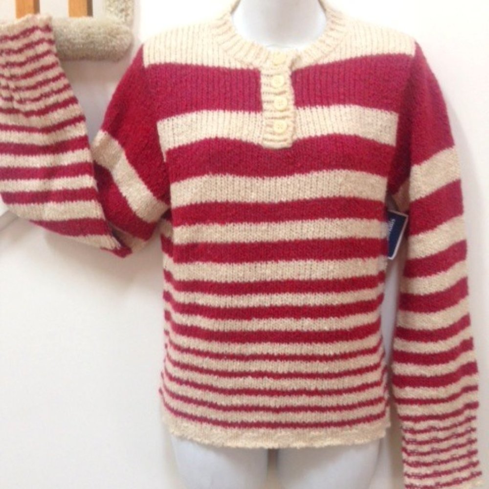 RELAIS Knitware Sweater,Size L, 74% Acrylic, 13% Cotton, 12% Polyester, 1% Other